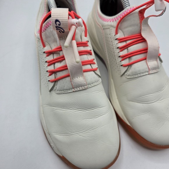 Clove Shoes Womens 7 White Pink Nursing Comfort Sneakers Lace Up Professional - Picture 2 of 12